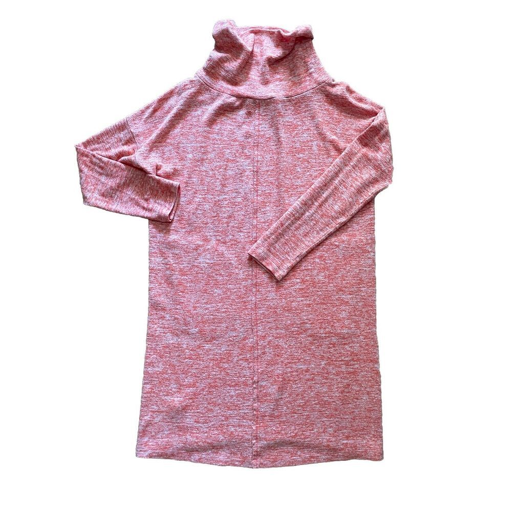 Saturday Sunday Anthropologie Tunic Dress Women XS Orange Space Dye Cowl Neck - Picture 3 of 8